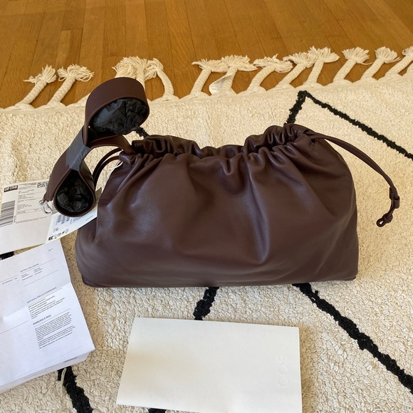 COS cavatelli Clutch - burgundy Leather - Picture 2 of 5